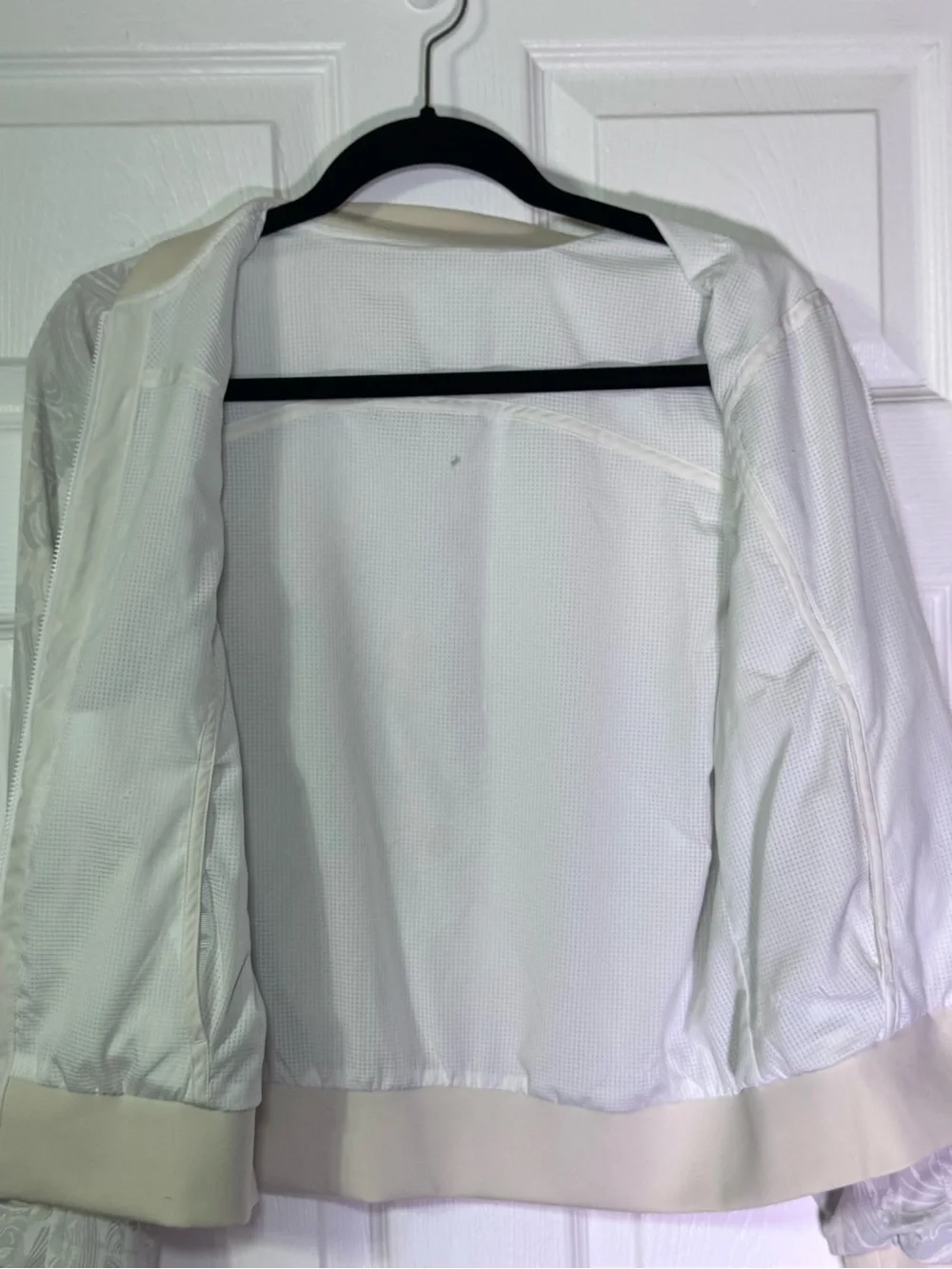 lululemon athletica Light Gray Patterned Bomber Jacket